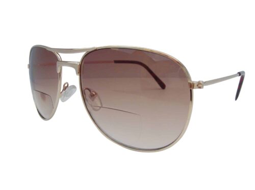 Mario Aviator Bifocal Sunglasses in Gold