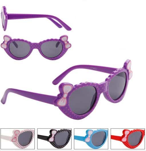 Girls Fashion Dots and Bows Sunglasses