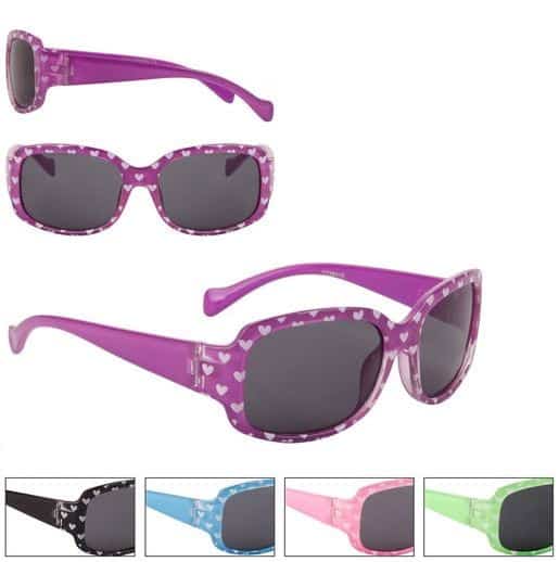Girls Fashion Heart Sunglasses