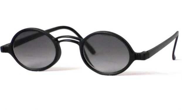 Geek Keyhole Bifocal Sunglasses in Black