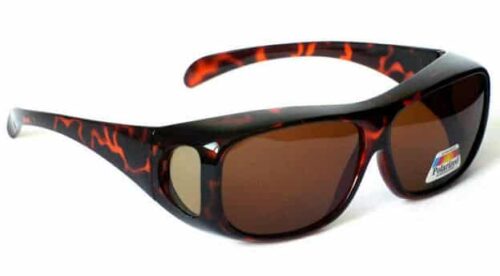 Anti Glare Polarised Over Top Sun Shields in Tortoiseshell