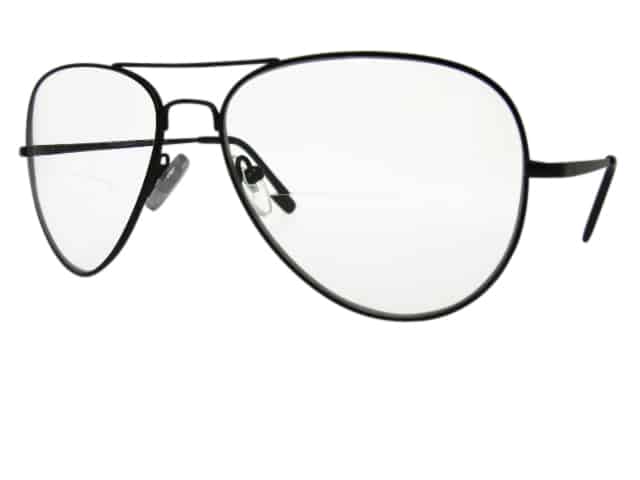 Nebraska Aviator Bifocal Reading Glasses in Black