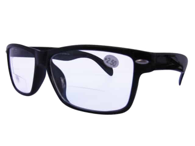 Delaware Wayfarer Bifocal Reading Glasses in Black