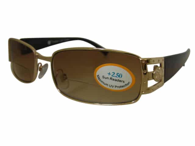 Lyon Bifocal Sunglasses in Gold