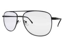 Texas Square Aviator Bifocal Reading Glasses in Pewter