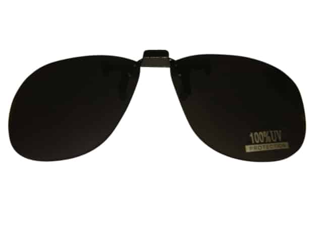 Clip on Flip up Sunglasses Aviator Extra Large Super Dark
