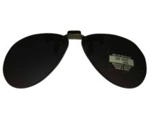 Clip on Flip up Sunglasses Aviator Small Super Dark