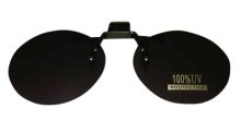 Clip on Flip up Sunglasses Round Keyhole Dark