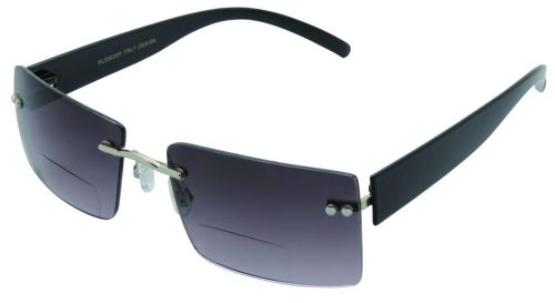 Baltimore Rimless Bifocal Sunglasses in Smoke