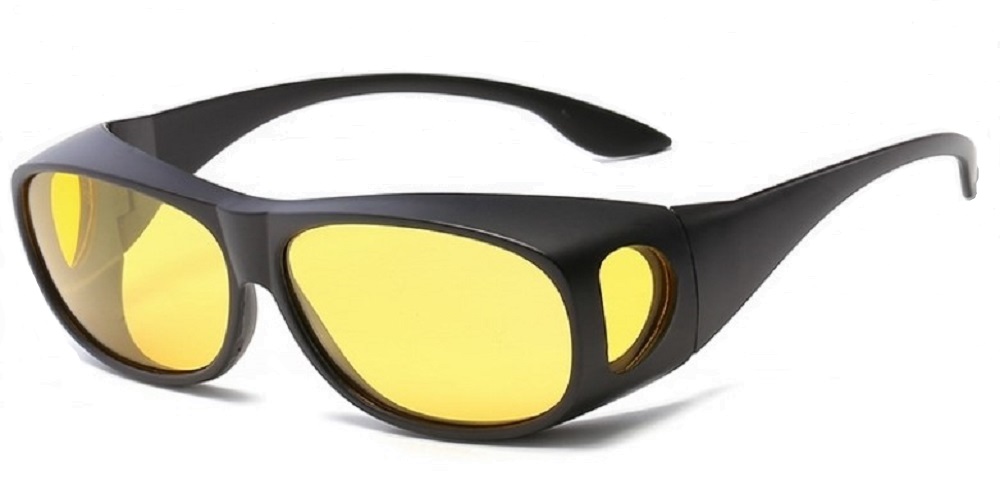 Polarised Fit Over Glasses Wrap Around Sunglasses Yellow Lens