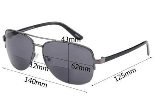 Raleigh Black Bifocal Sunglasses - Image 2